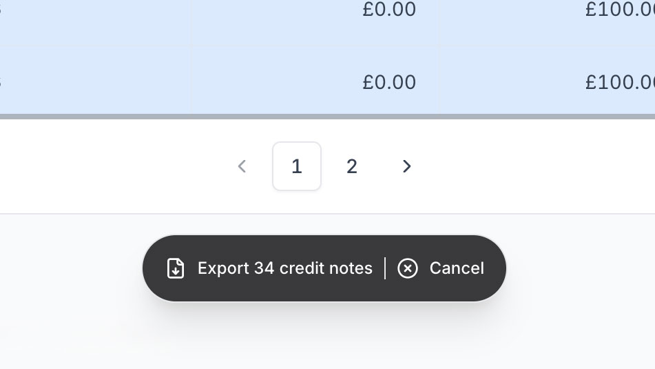 Export Credit Notes