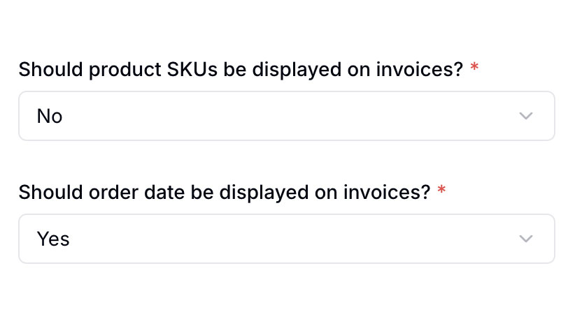 Customise Invoices Further