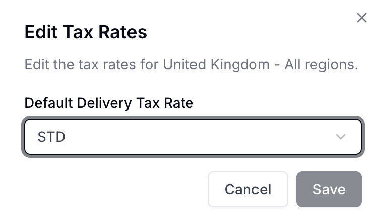 Default Tax Rates