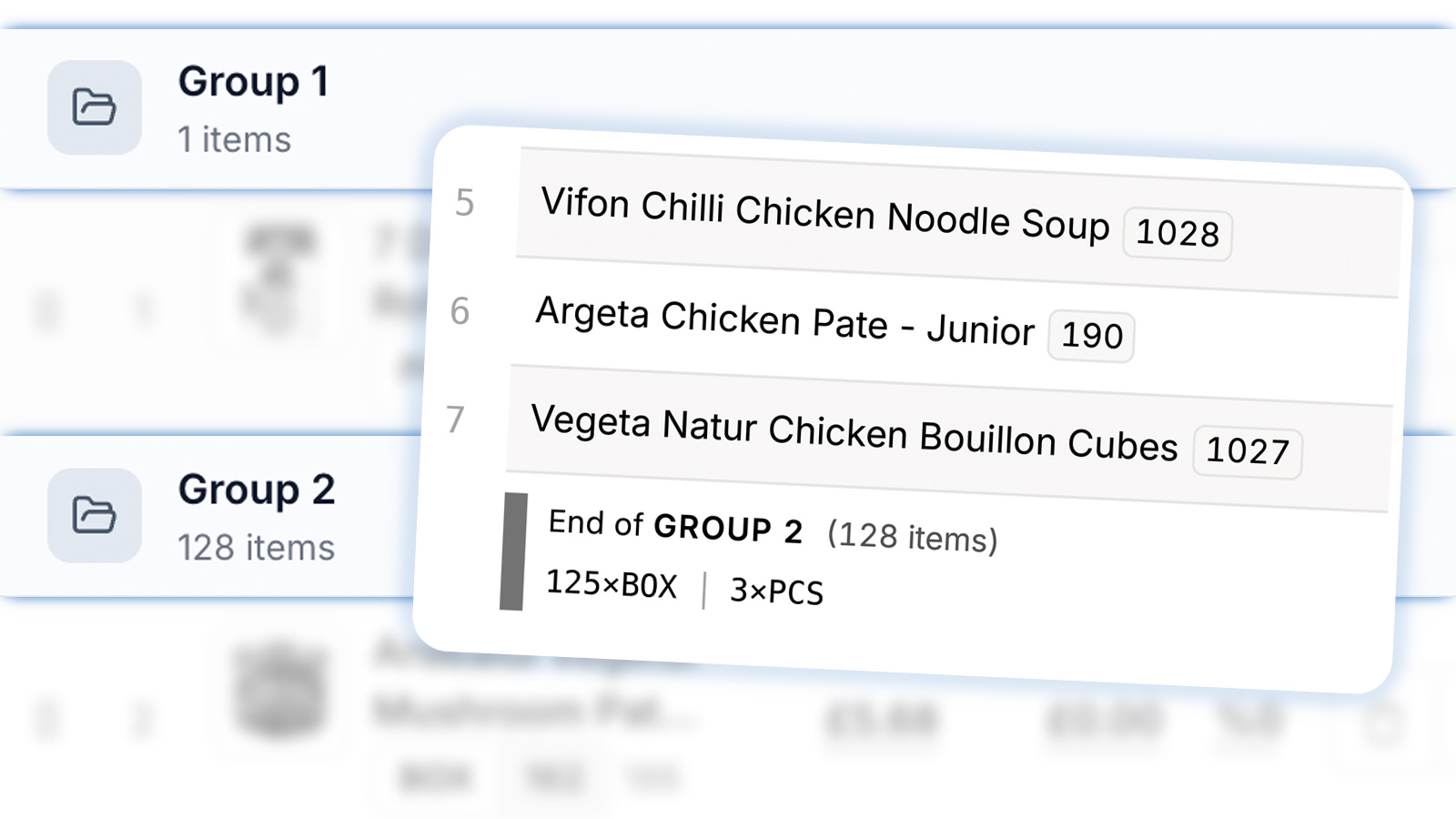 Group Order Items
