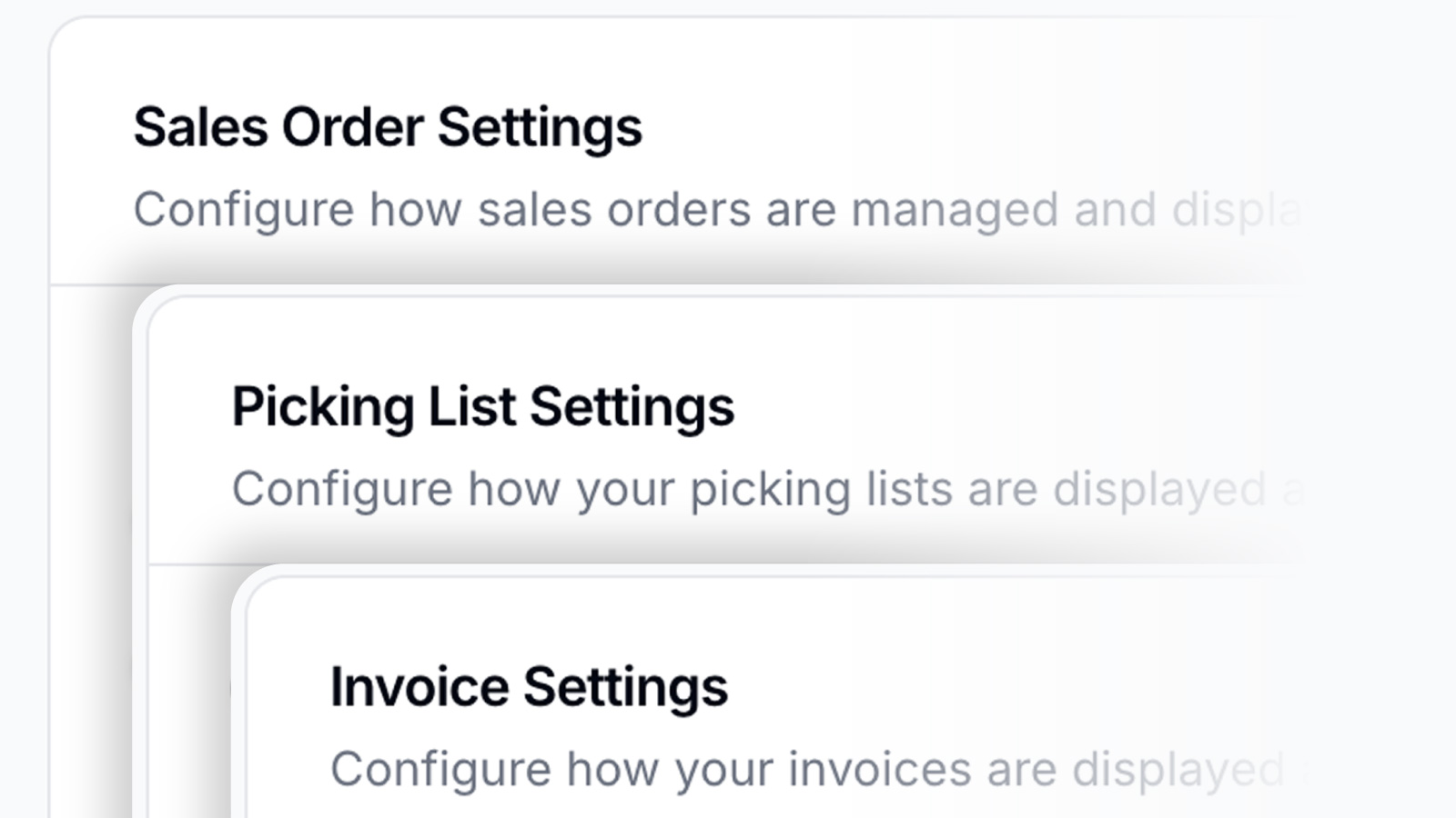 Sales Orders Settings