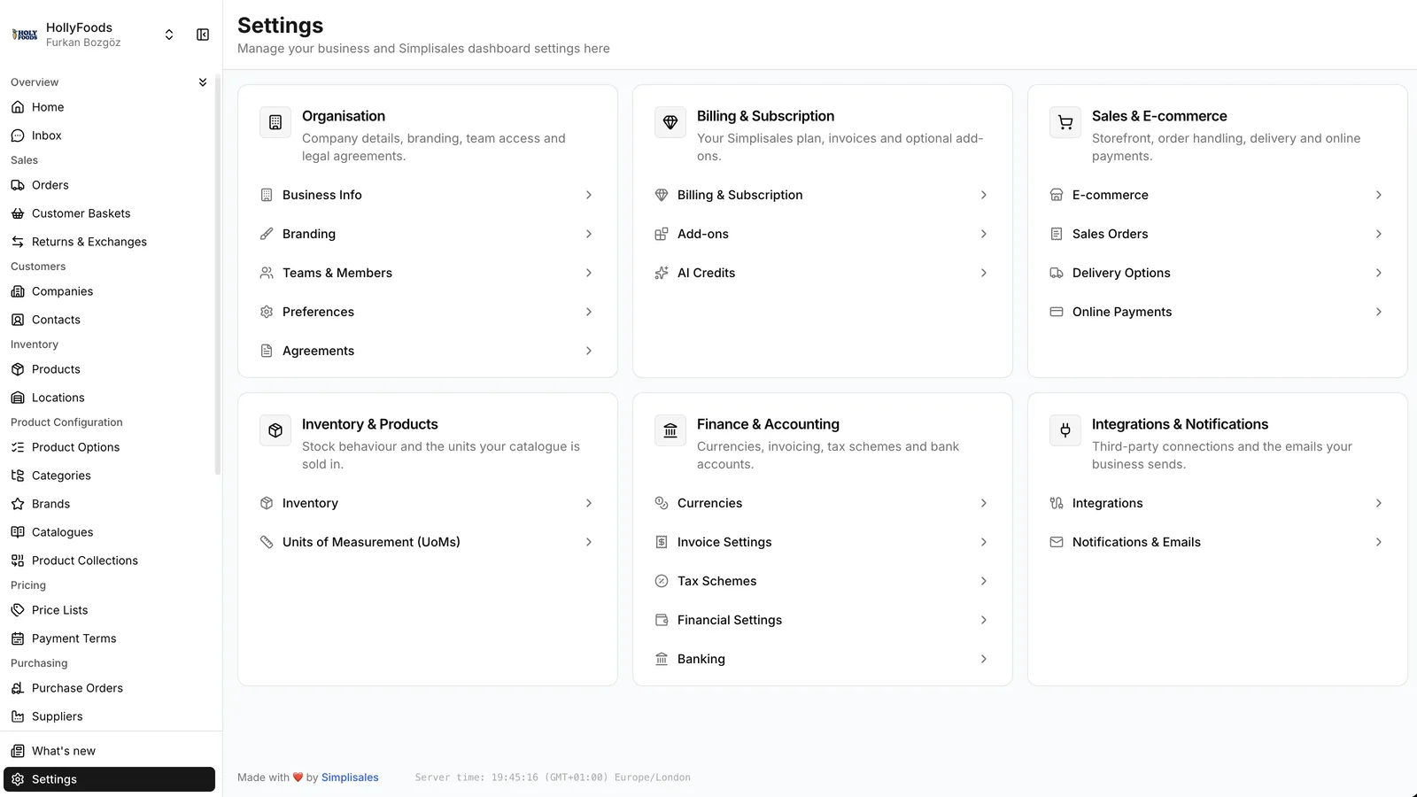 Redesigned Settings